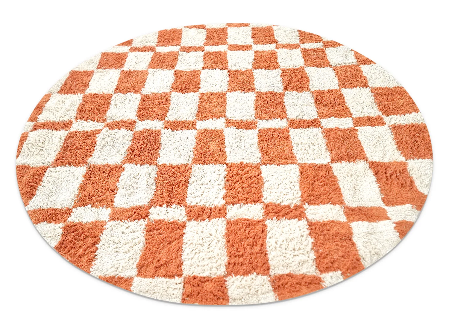 Okrągły dywan - Maranello Natural Cotton Shaggy (pomarańczowy)