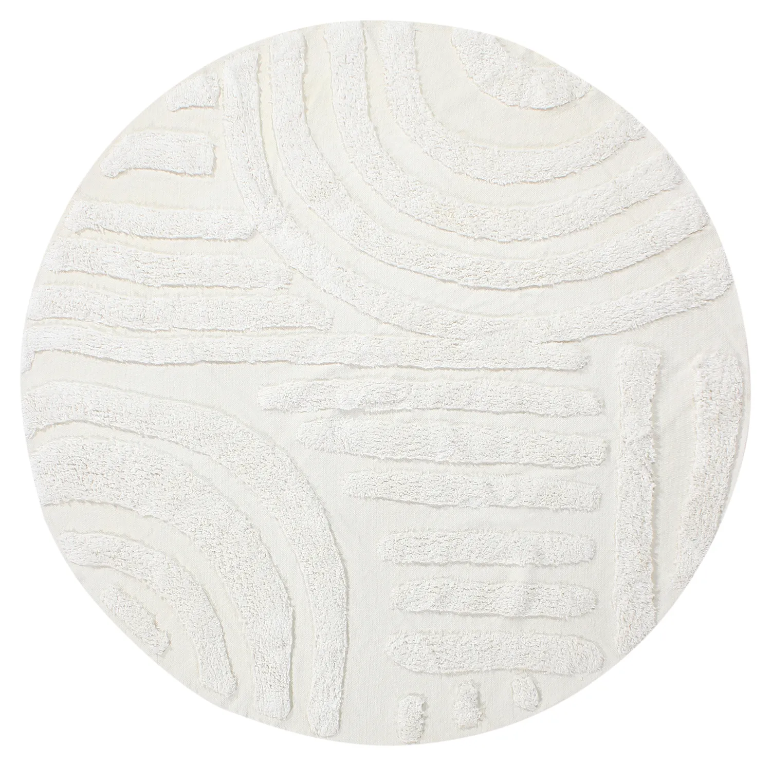Okrągły dywan - Mavis Natural Cotton Shaggy (offwhite)