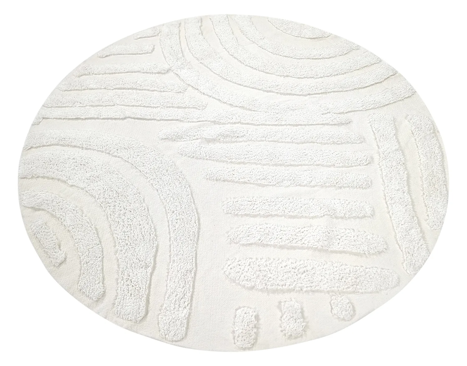 Okrągły dywan - Mavis Natural Cotton Shaggy (offwhite)