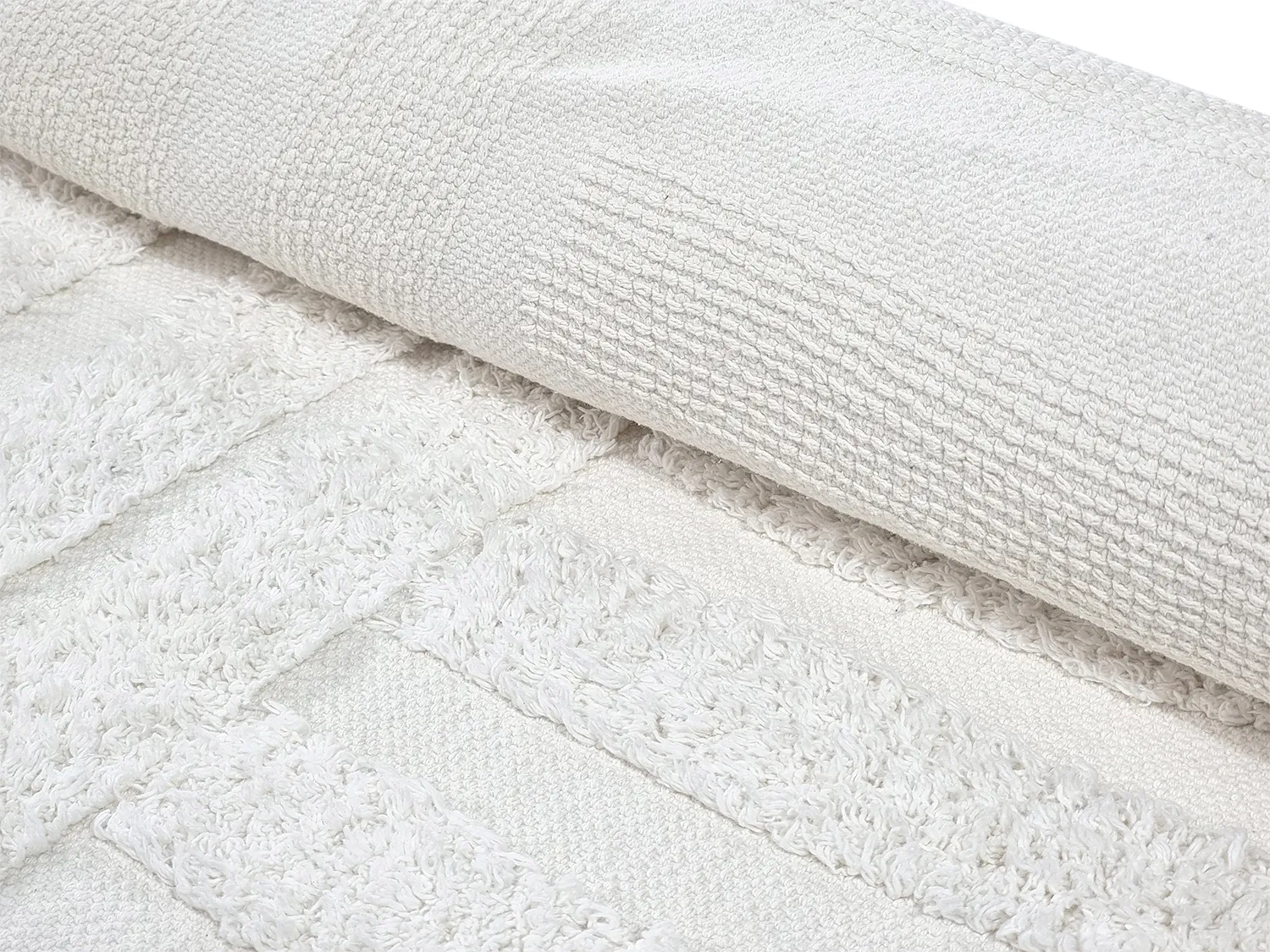 Okrągły dywan - Mavis Natural Cotton Shaggy (offwhite)