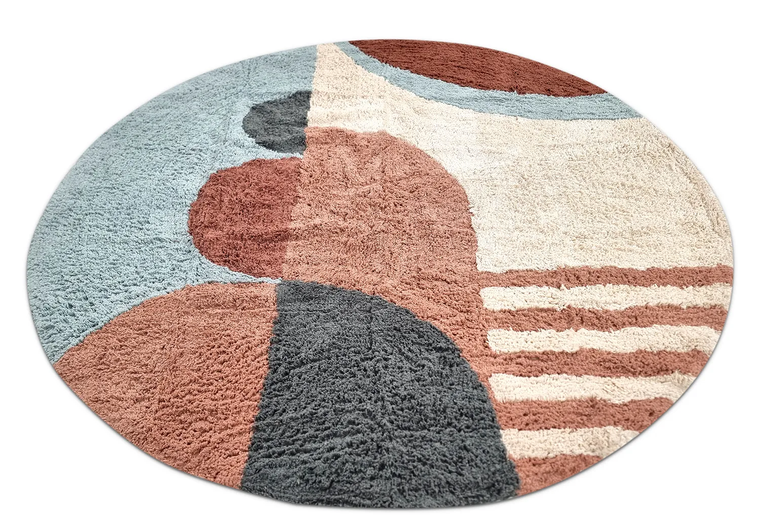 Okrągły dywan - Osmery Natural Cotton Shaggy (multi)
