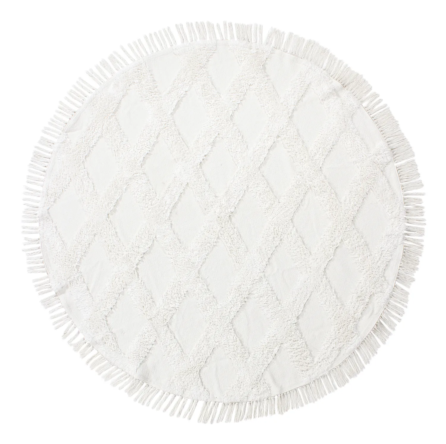 Okrągły dywan - Pamplona Natural Cotton Shaggy (offwhite)