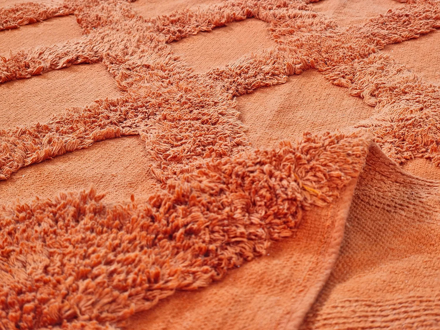 Dywany shaggy - Pamplona Natural Cotton Shaggy (terracotta)