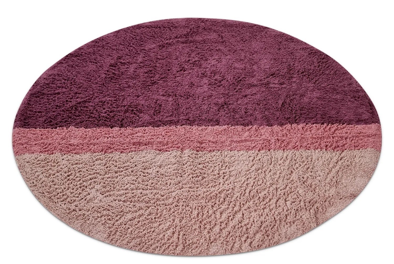 Okrągły dywan - Pione Natural Cotton Shaggy (różowy)