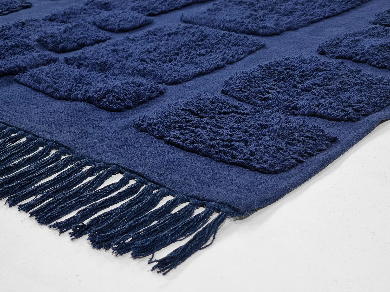Dywany shaggy - Salem Natural Cotton Shaggy (ciemny niebieski)