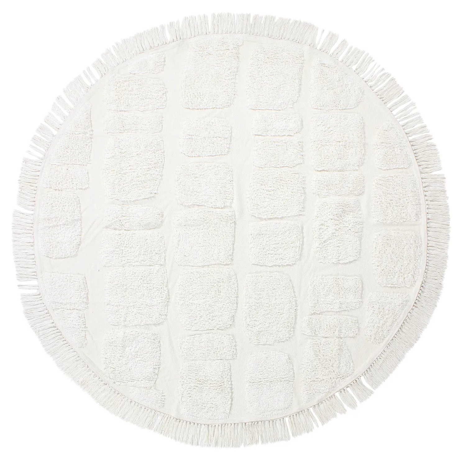 Okrągły dywan - Salem Natural Cotton Shaggy (offwhite)