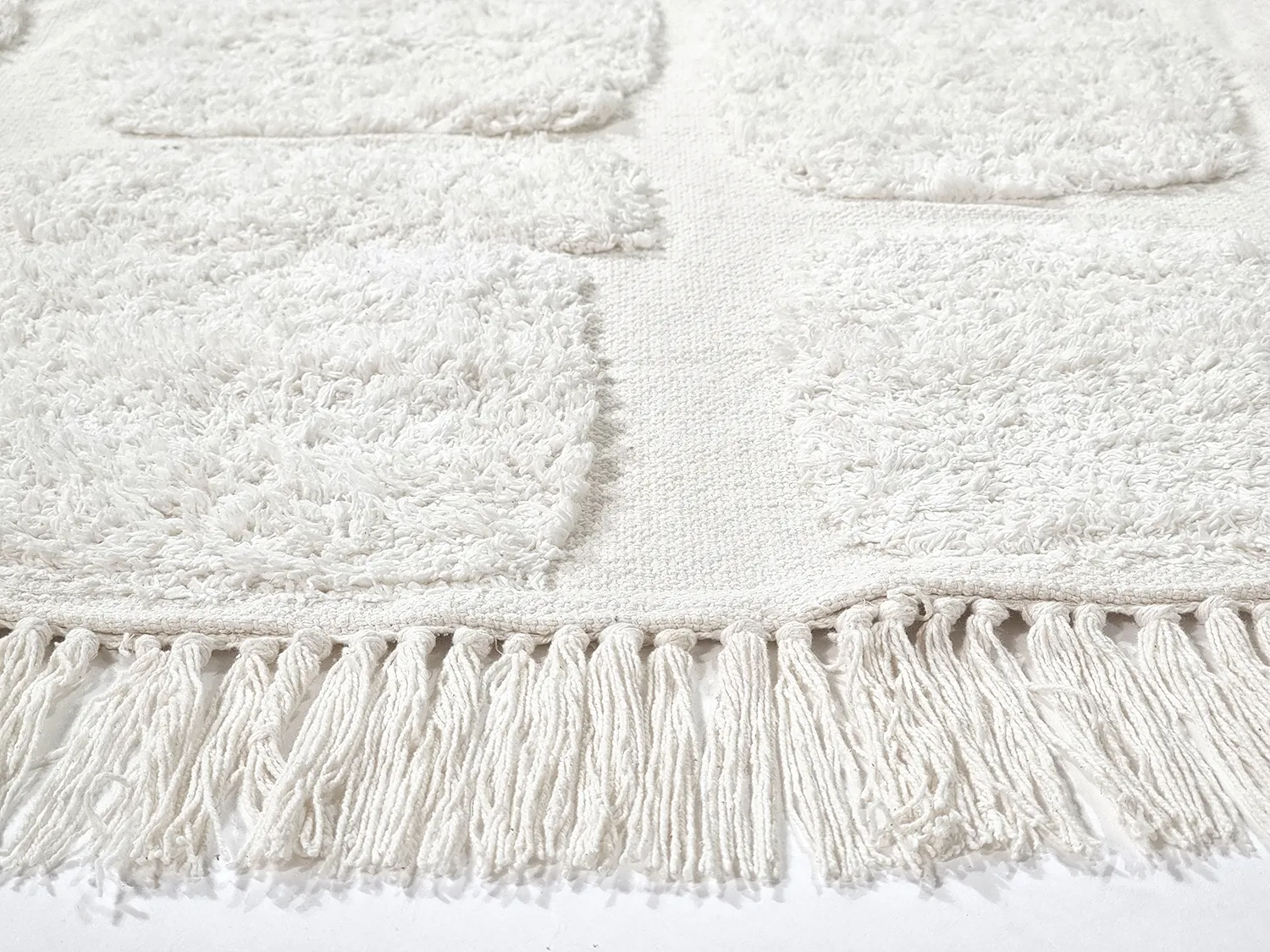 Okrągły dywan - Salem Natural Cotton Shaggy (offwhite)