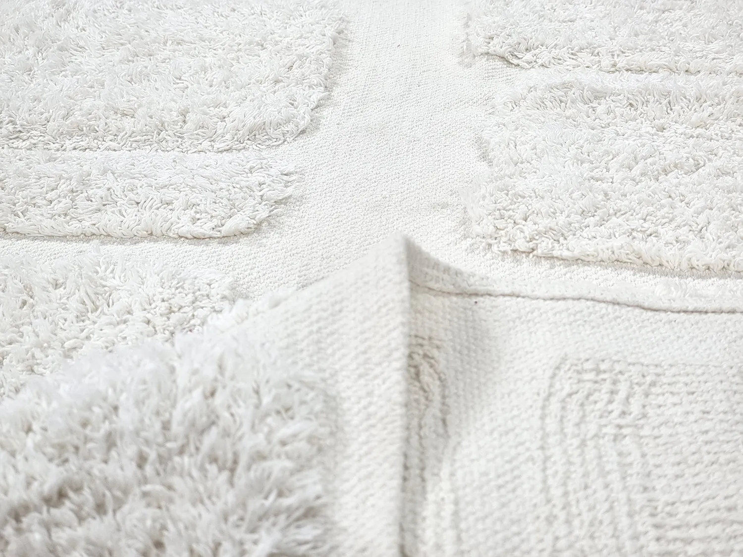 Okrągły dywan - Salem Natural Cotton Shaggy (offwhite)