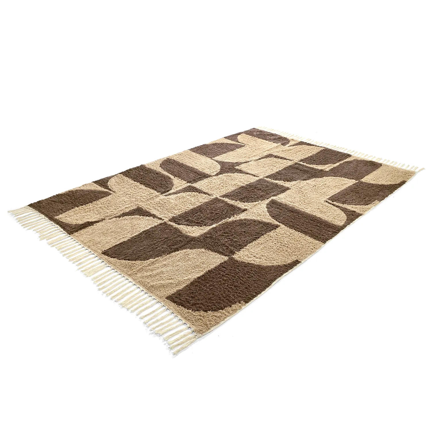 Dywany shaggy - Siberia Natural Cotton Shaggy (beż/brąz)