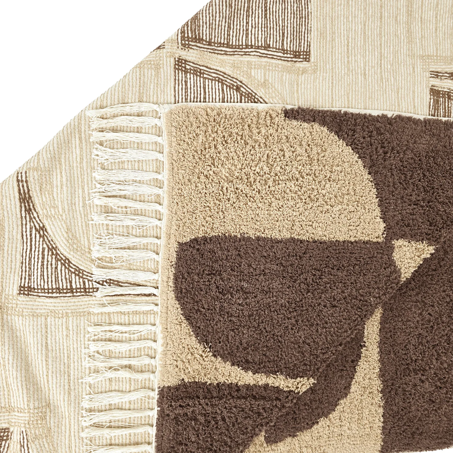 Dywany shaggy - Siberia Natural Cotton Shaggy (beż/brąz)