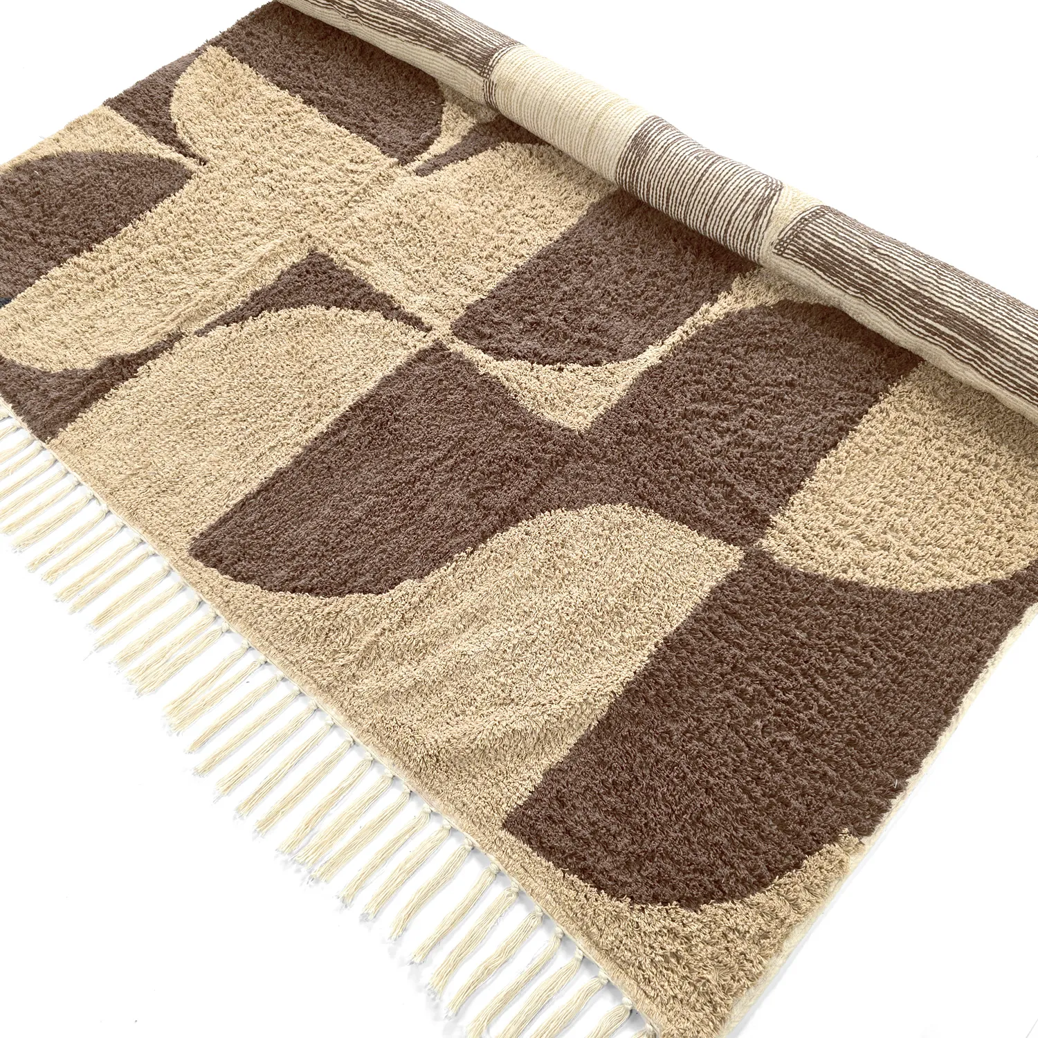 Dywany shaggy - Siberia Natural Cotton Shaggy (beż/brąz)