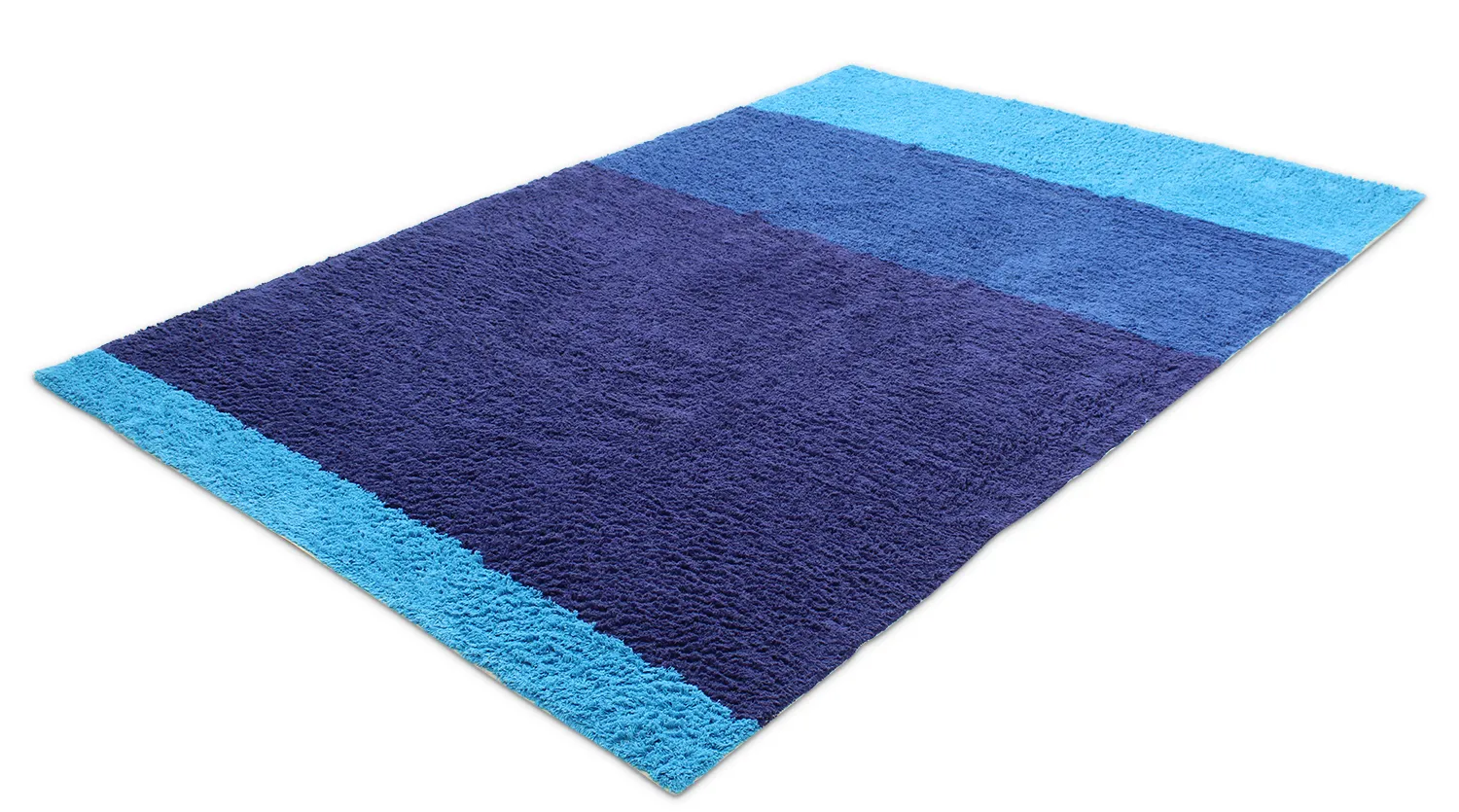 Dywany shaggy - Taro Natural Cotton Shaggy (niebieski)