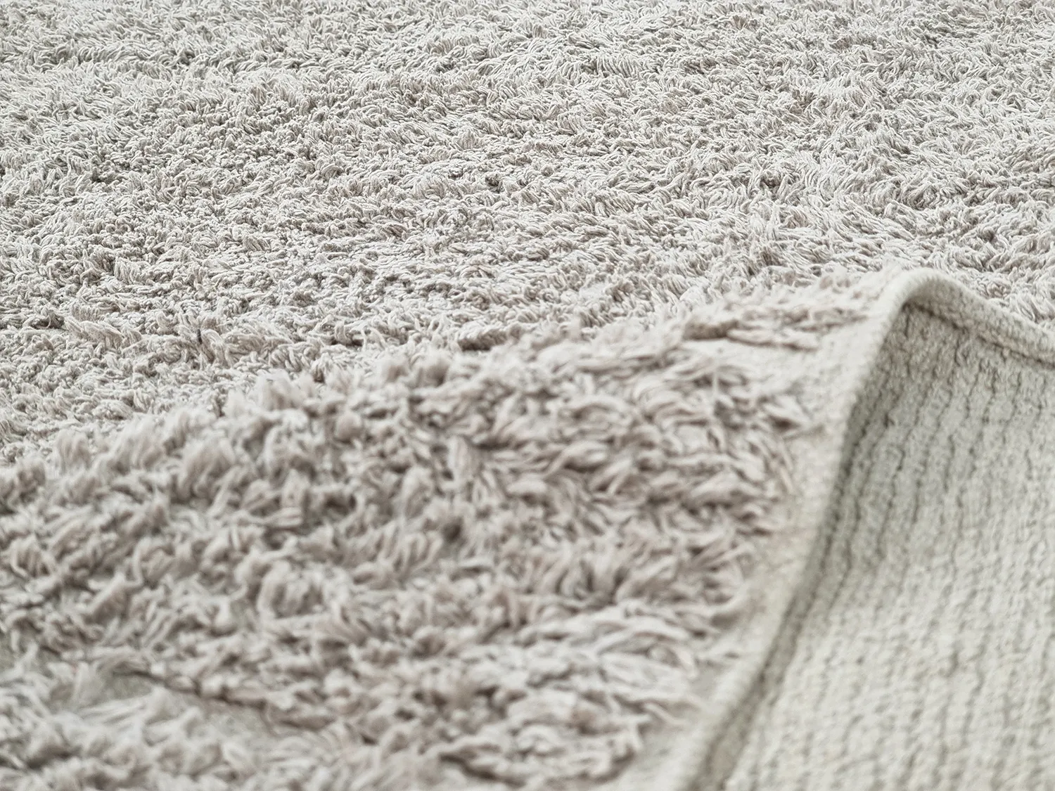 Okrągły dywan - Willow Natural Cotton Shaggy (greige)