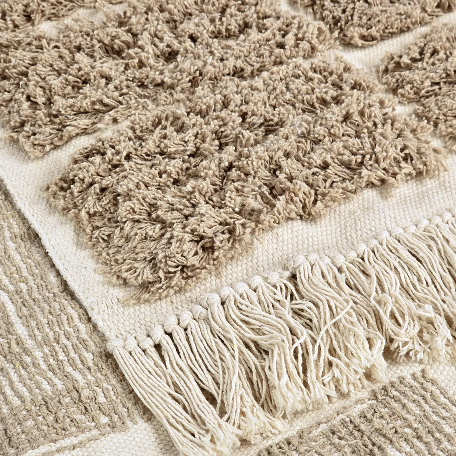 Dywany shaggy - Zola Natural Cotton Shaggy (beżowy)