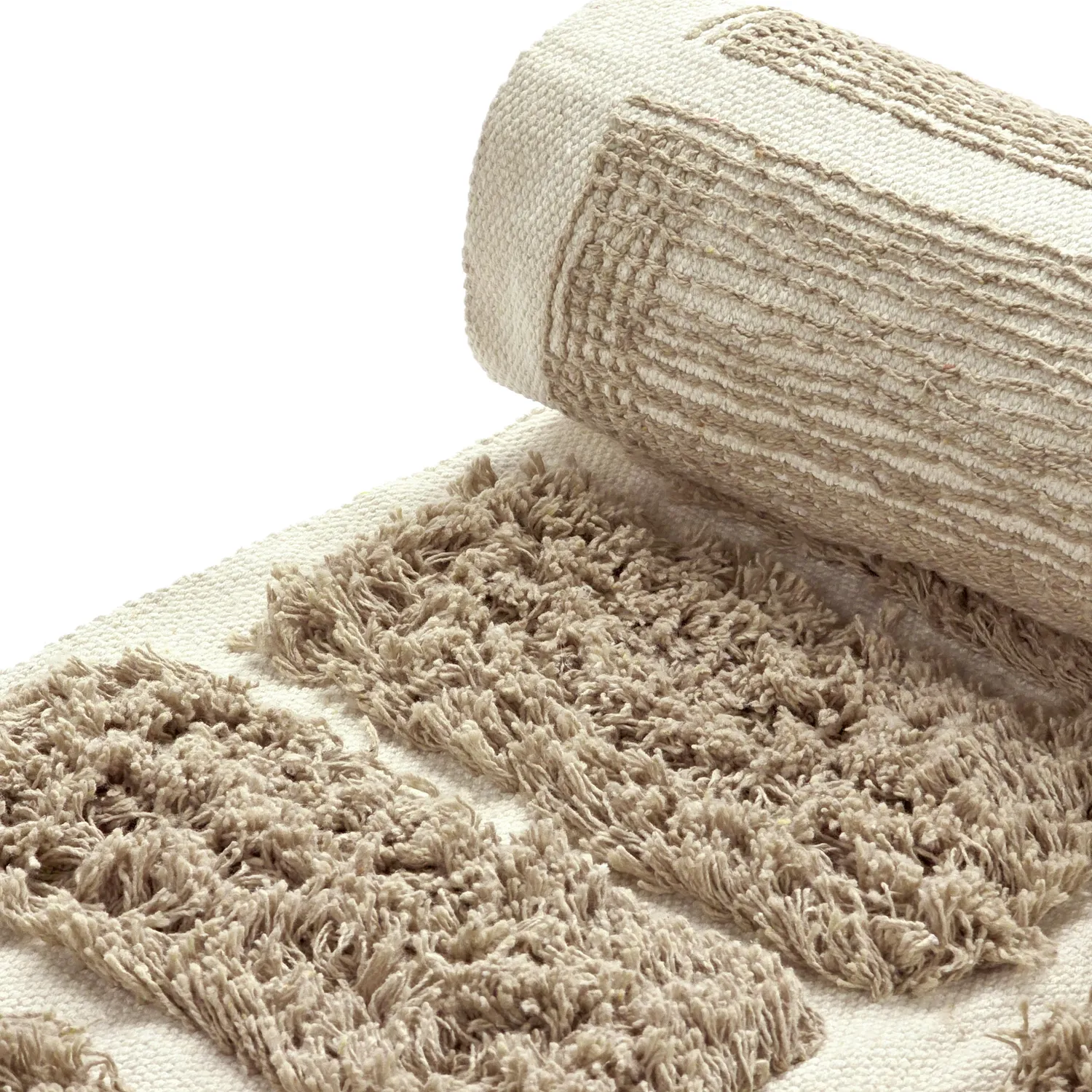 Dywany shaggy - Zola Natural Cotton Shaggy (beżowy)