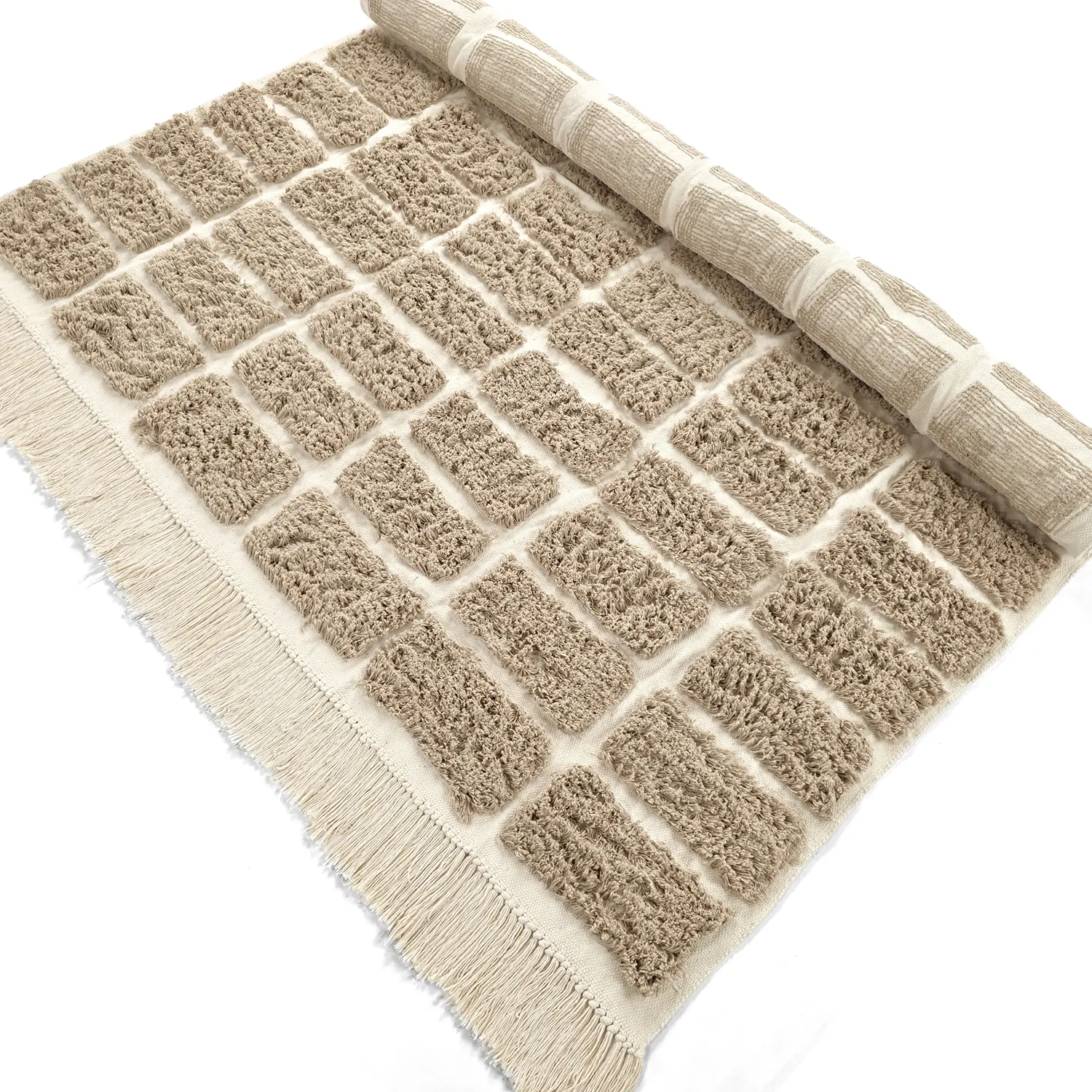 Dywany shaggy - Zola Natural Cotton Shaggy (beżowy)