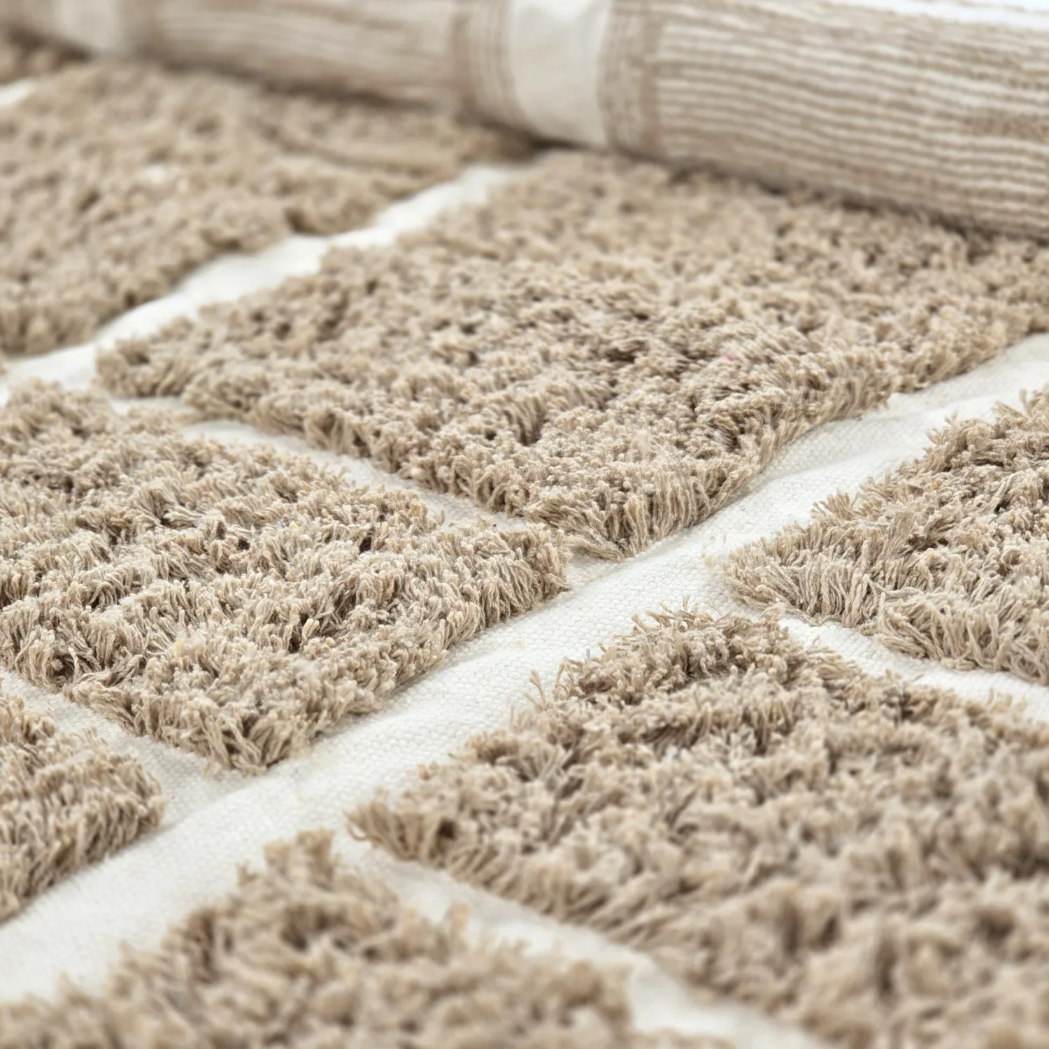 Okrągły dywan - Zola Natural Cotton Shaggy (beżowy)