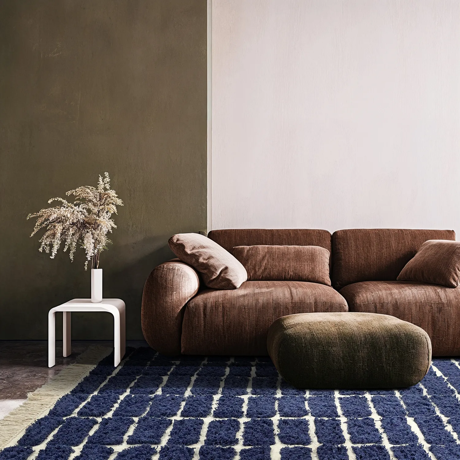 Dywany shaggy - Zola Natural Cotton Shaggy (niebieski)
