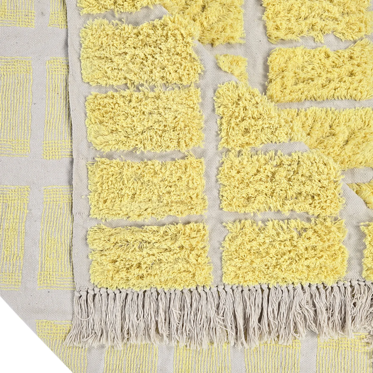 Dywany shaggy - Zola Natural Cotton Shaggy (żółty)