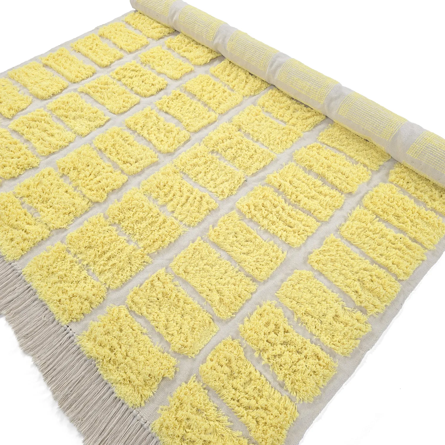 Dywany shaggy - Zola Natural Cotton Shaggy (żółty)