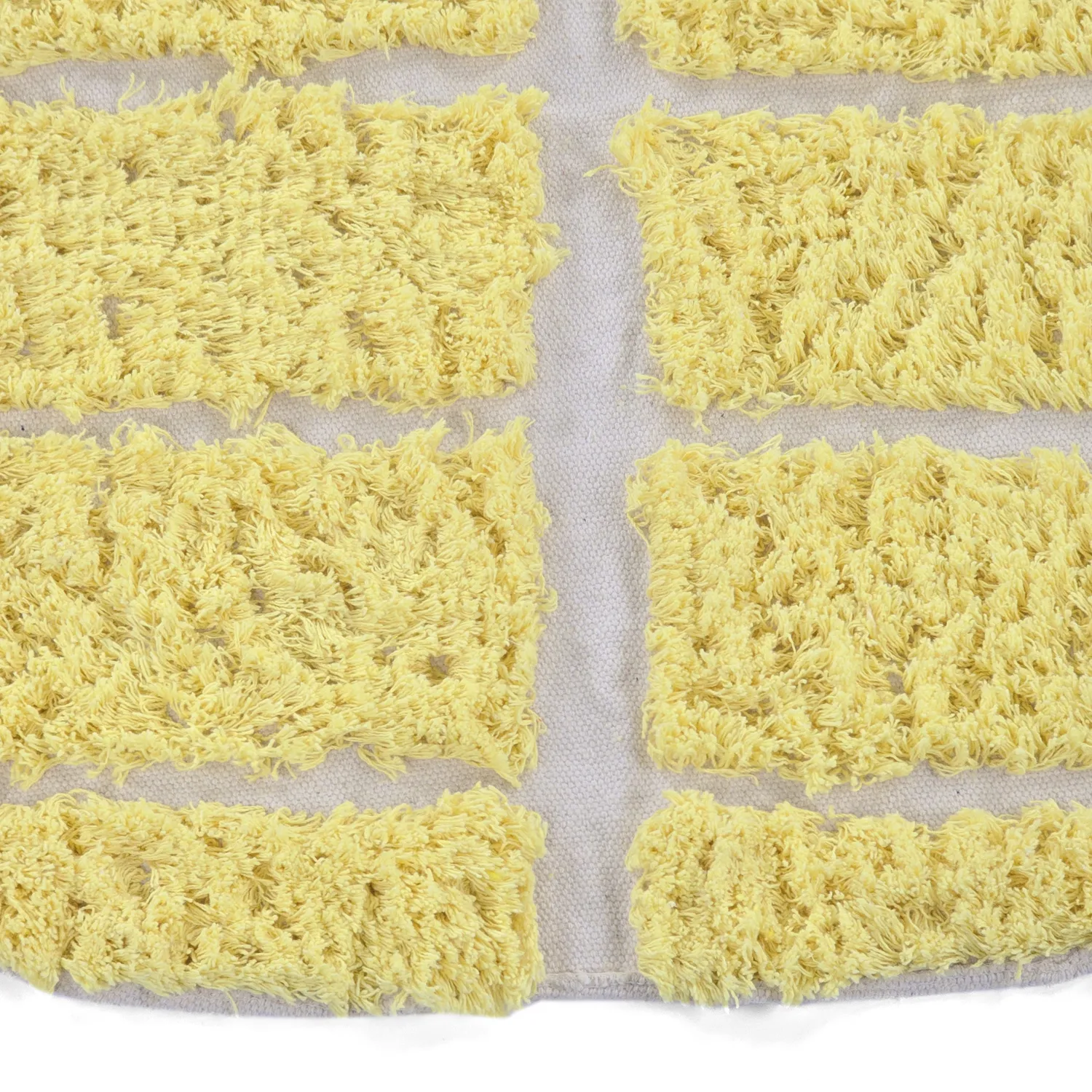 Okrągły dywan - Zola Natural Cotton Shaggy (żółty)