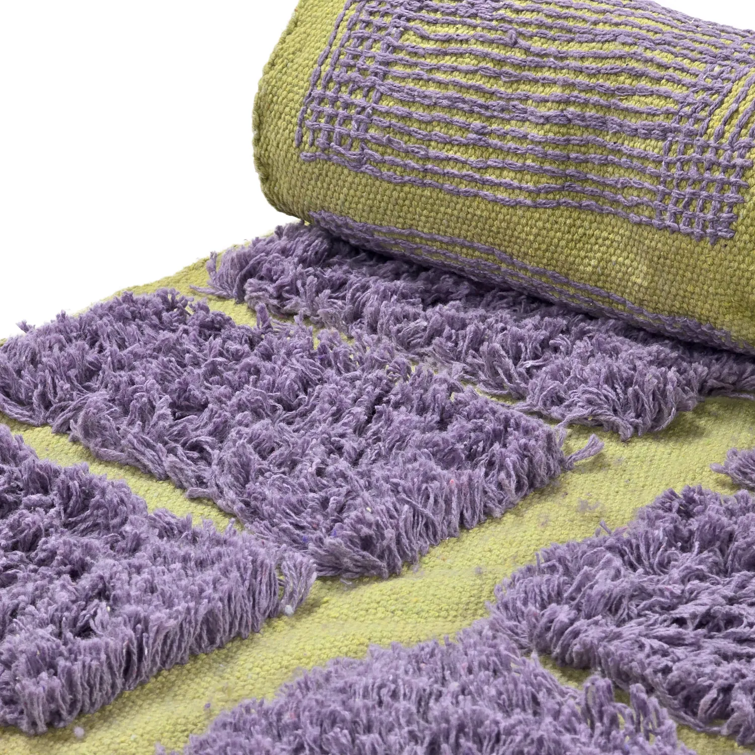 Dywany shaggy - Zola Natural Cotton Shaggy (fioletowy)