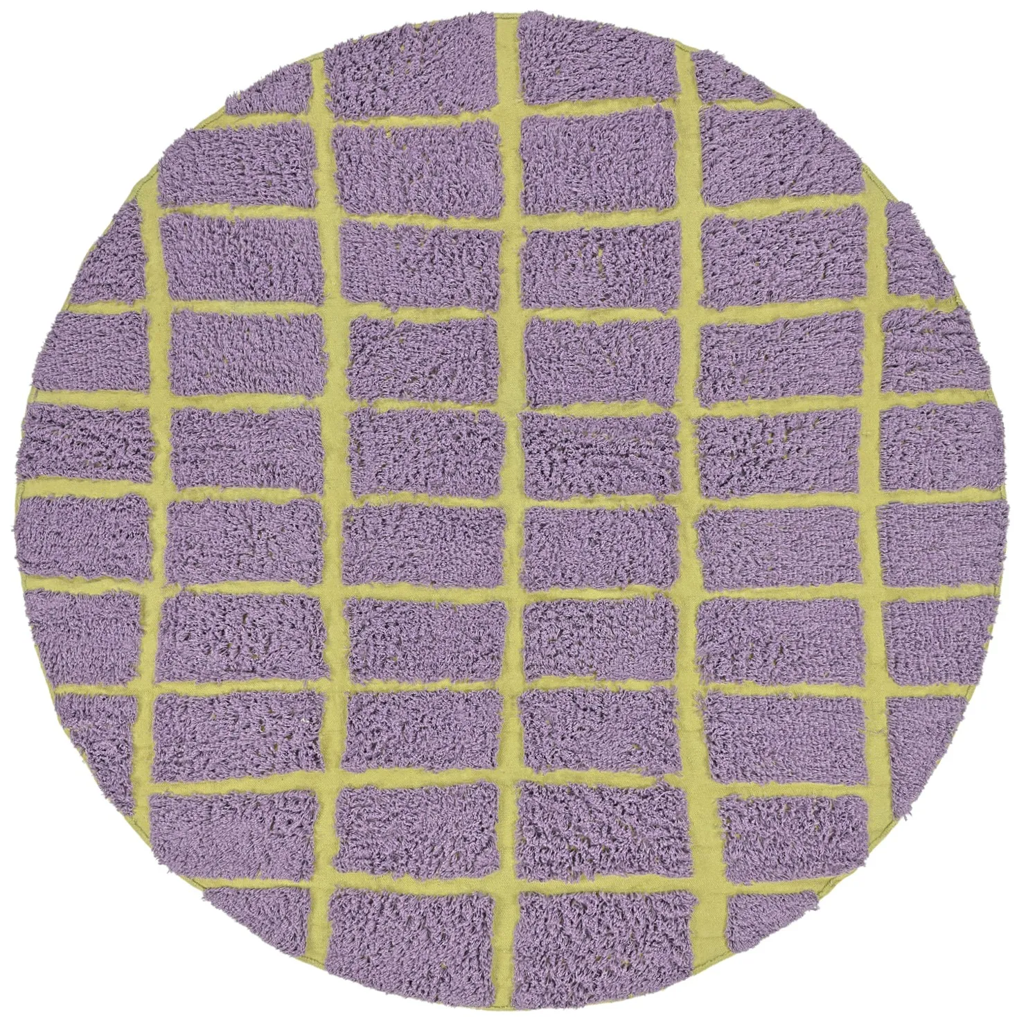 Okrągły dywan - Zola Natural Cotton Shaggy (fioletowy)