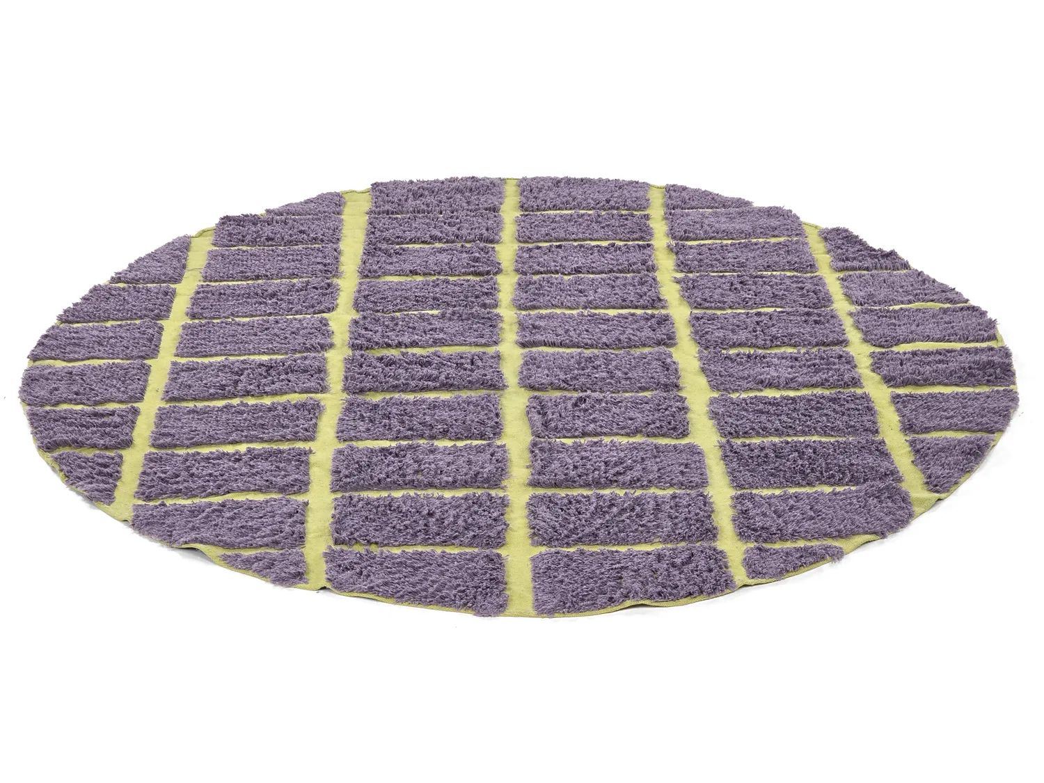 Okrągły dywan - Zola Natural Cotton Shaggy (fioletowy)