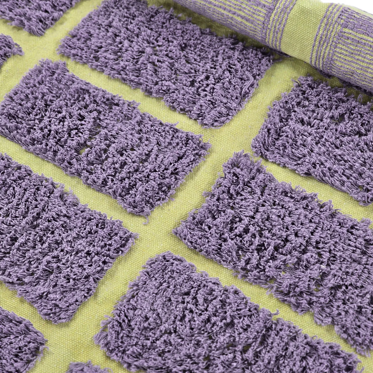 Okrągły dywan - Zola Natural Cotton Shaggy (fioletowy)