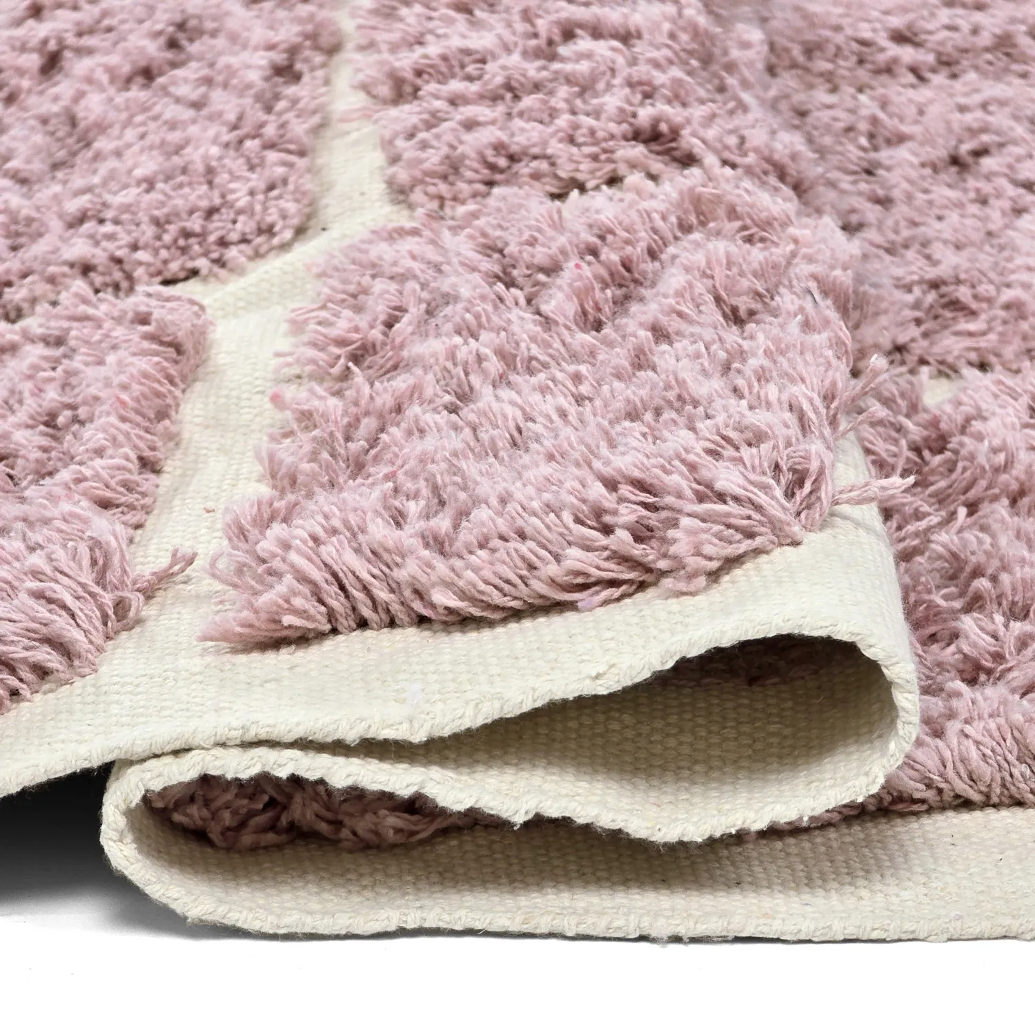 Dywany shaggy - Zola Natural Cotton Shaggy (różowy)