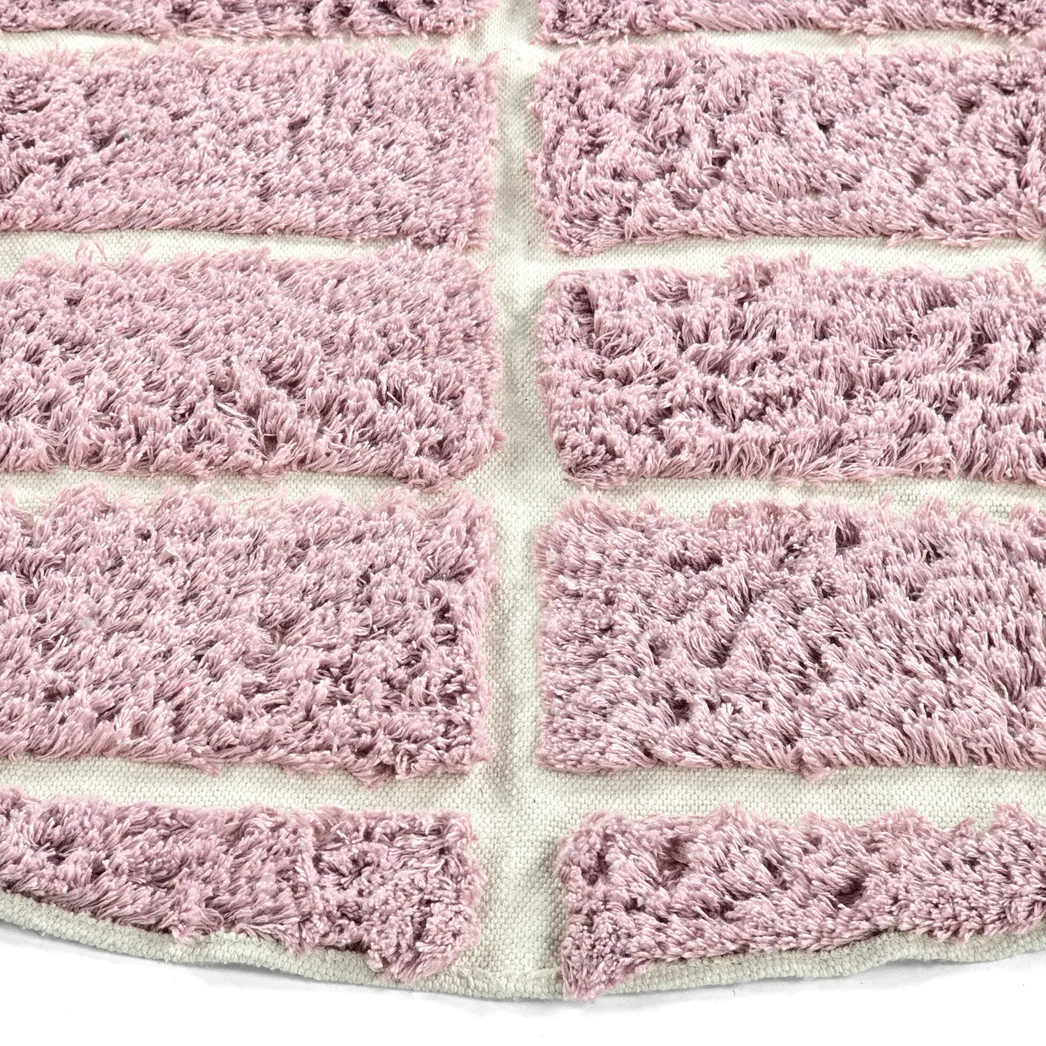 Okrągły dywan - Zola Natural Cotton Shaggy (różowy)