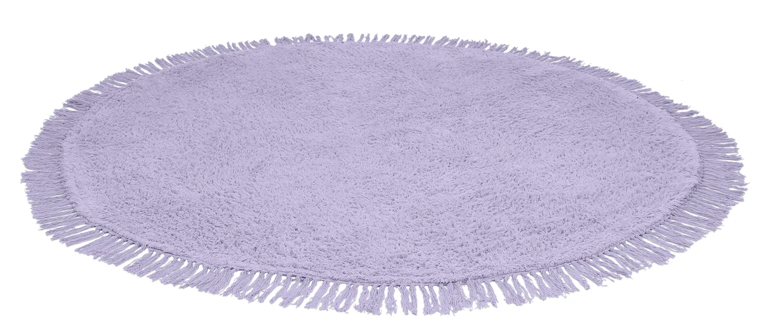 Okrągły dywan - Alba Natural Cotton Shaggy (fioletowy)