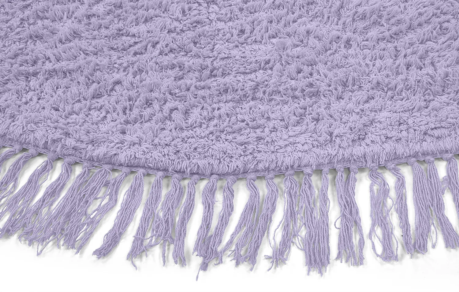 Okrągły dywan - Alba Natural Cotton Shaggy (fioletowy)