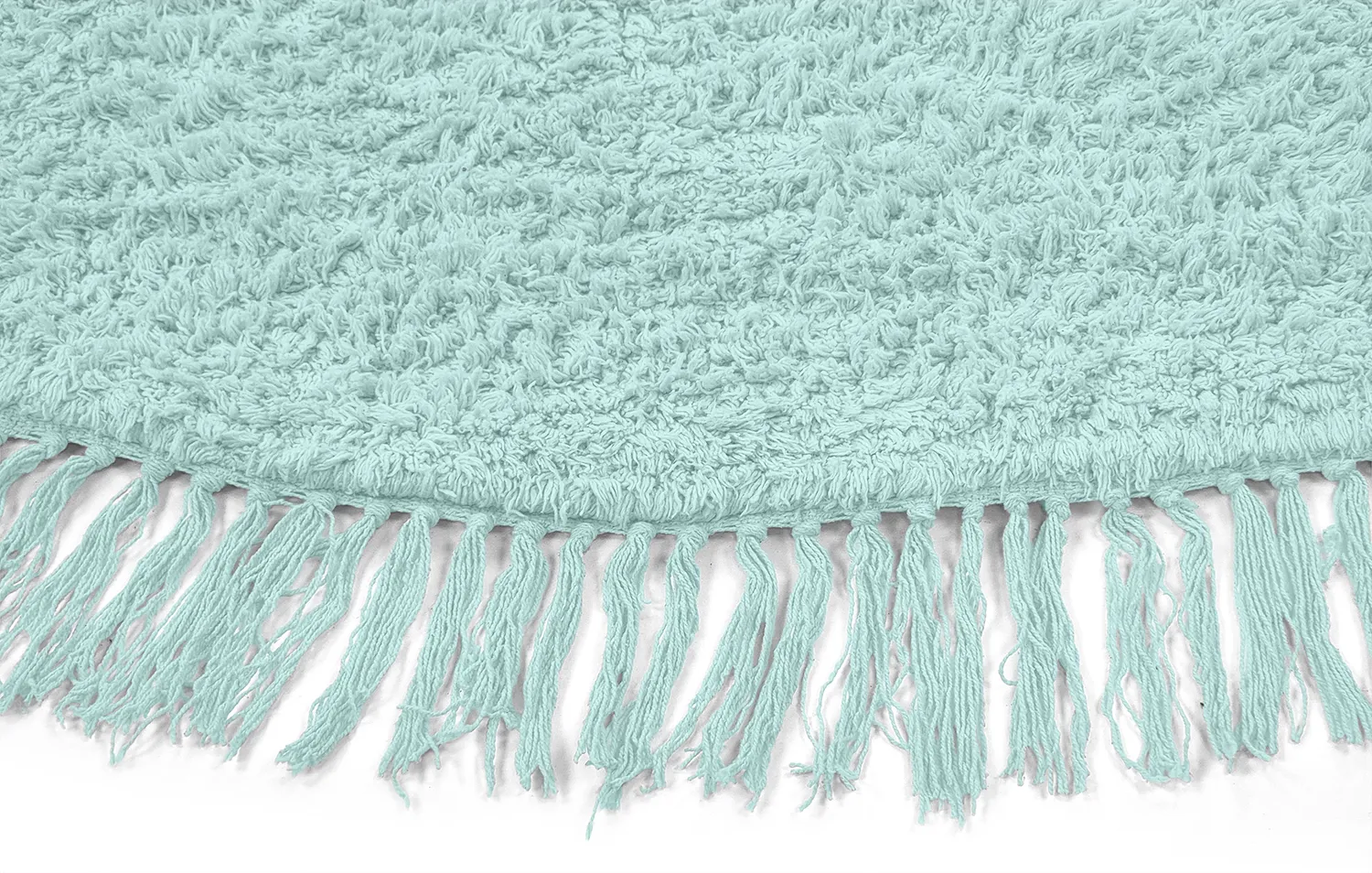Okrągły dywan - Alba Natural Cotton Shaggy (turkus)