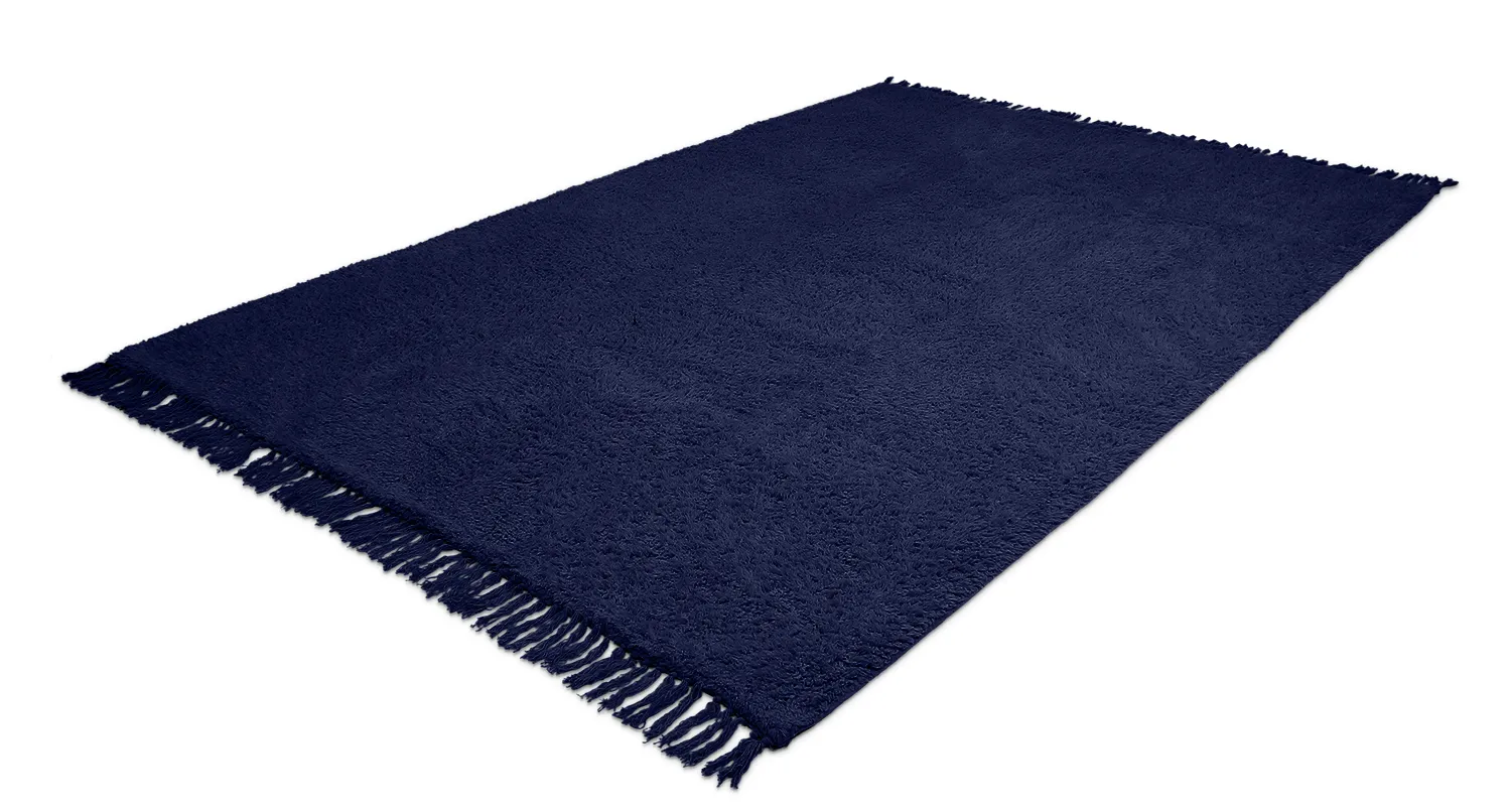Dywany shaggy - Alba Natural Cotton Shaggy (ciemny niebieski)