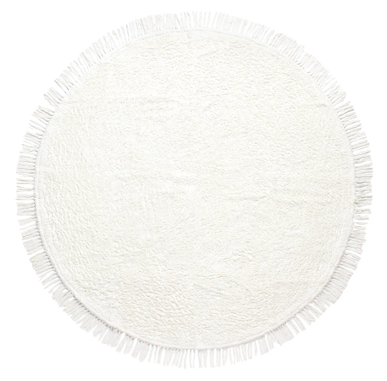 Okrągły dywan - Alba Natural Cotton Shaggy (biały)