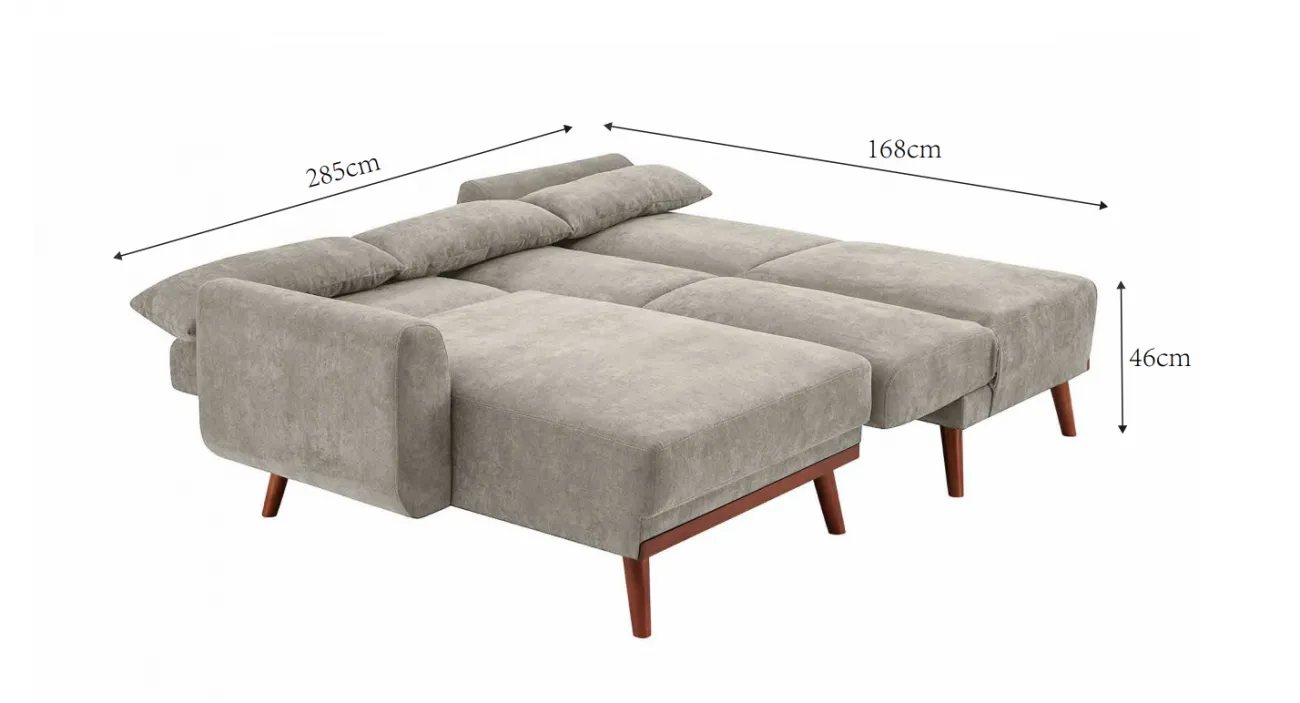 Sofa rozkładana - Texas (ciemnoszary)