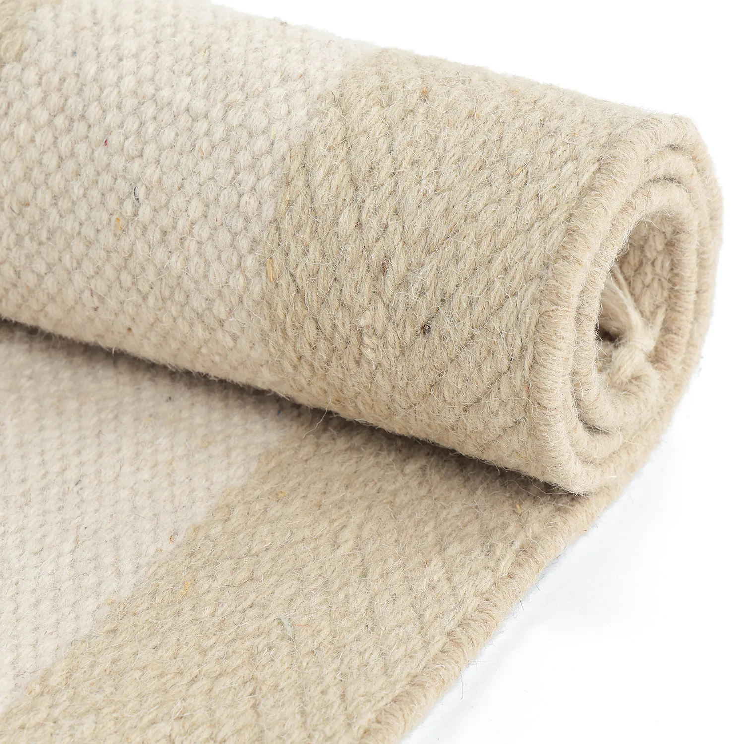 Nieregularny dywan wełniany - Kystaro (krem/beżowy)