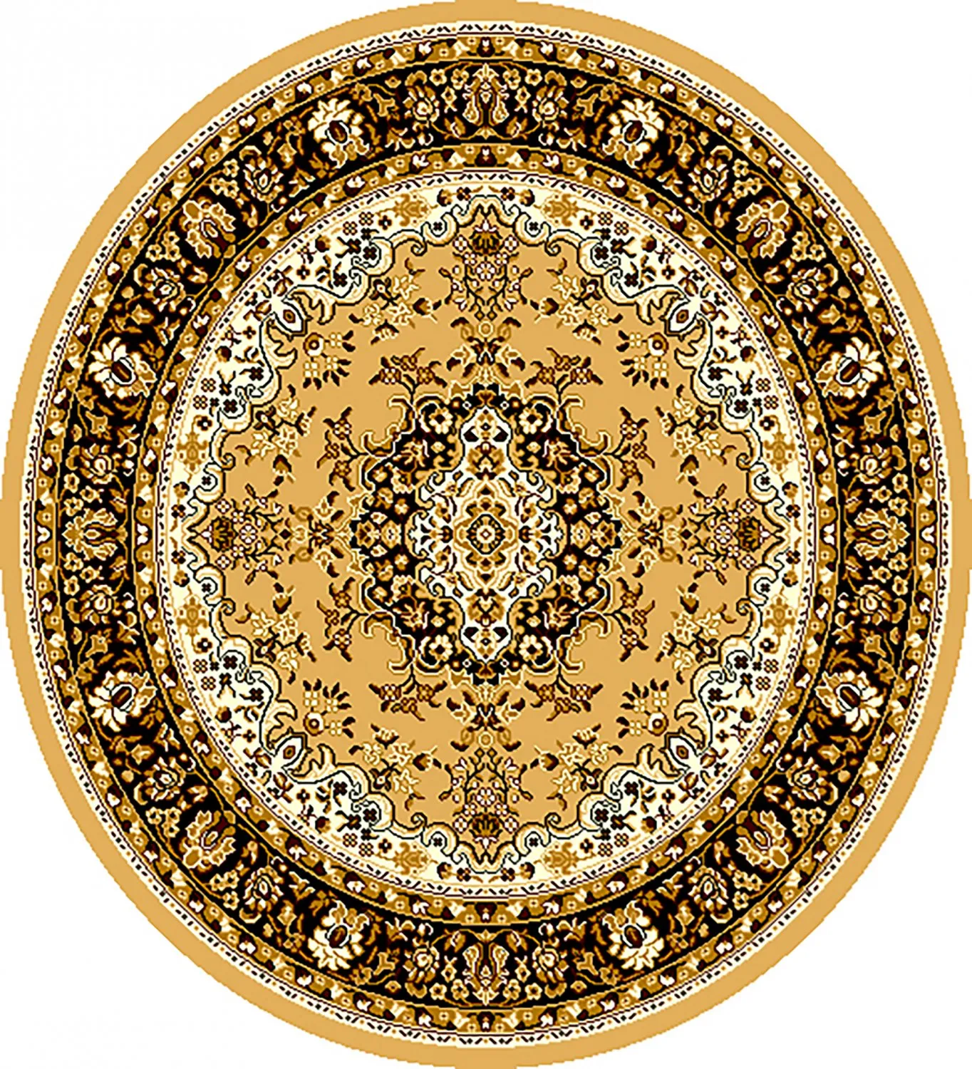 Okrągły dywan - Peking (zloty)