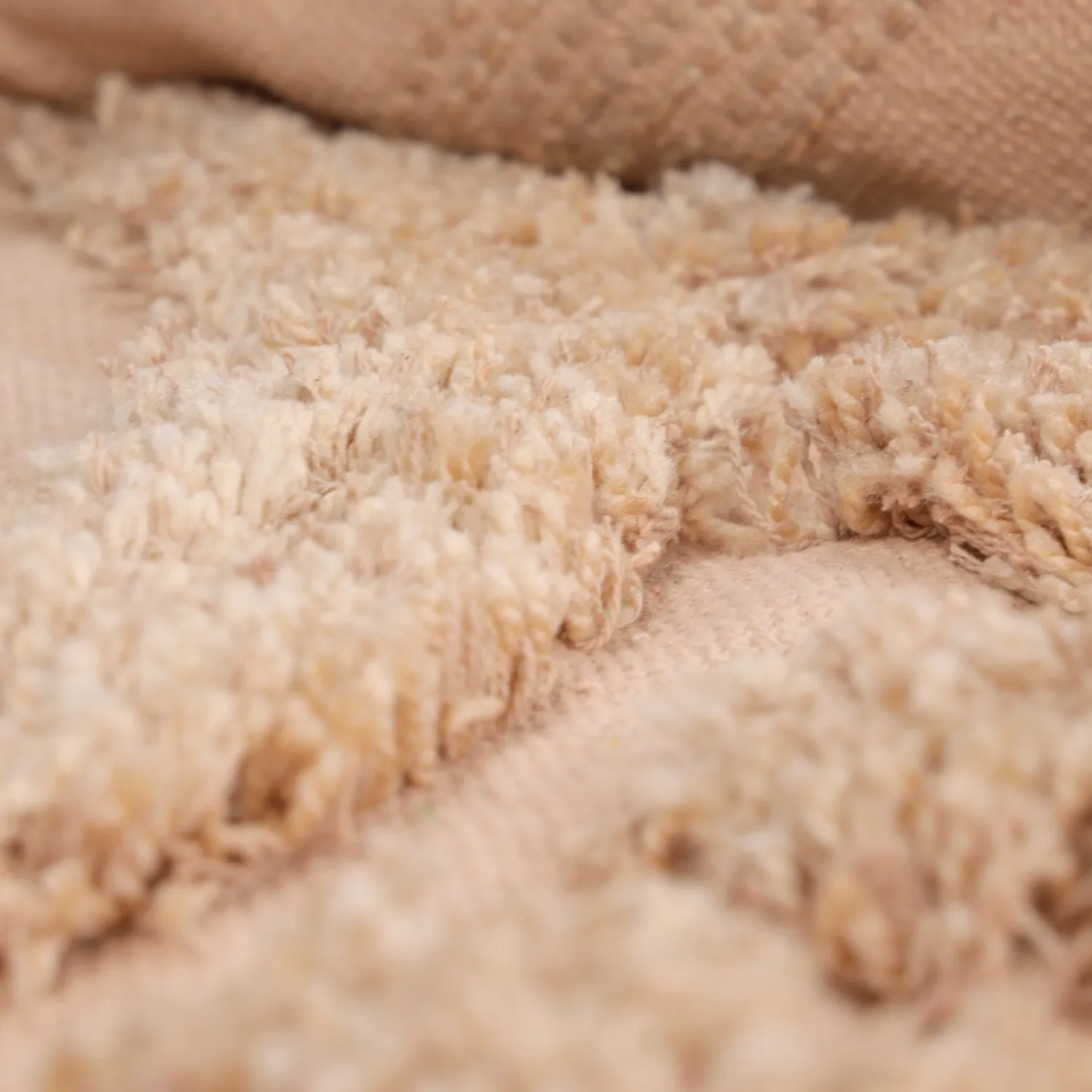 Okrągły dywan - Cazorla Natural Cotton Shaggy (beżowy)