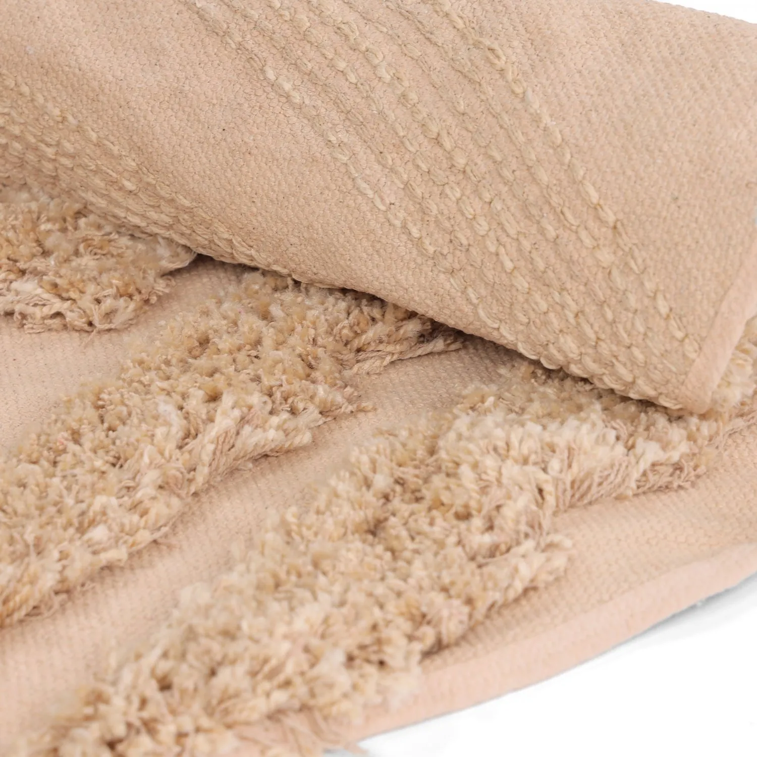 Okrągły dywan - Cazorla Natural Cotton Shaggy (beżowy)