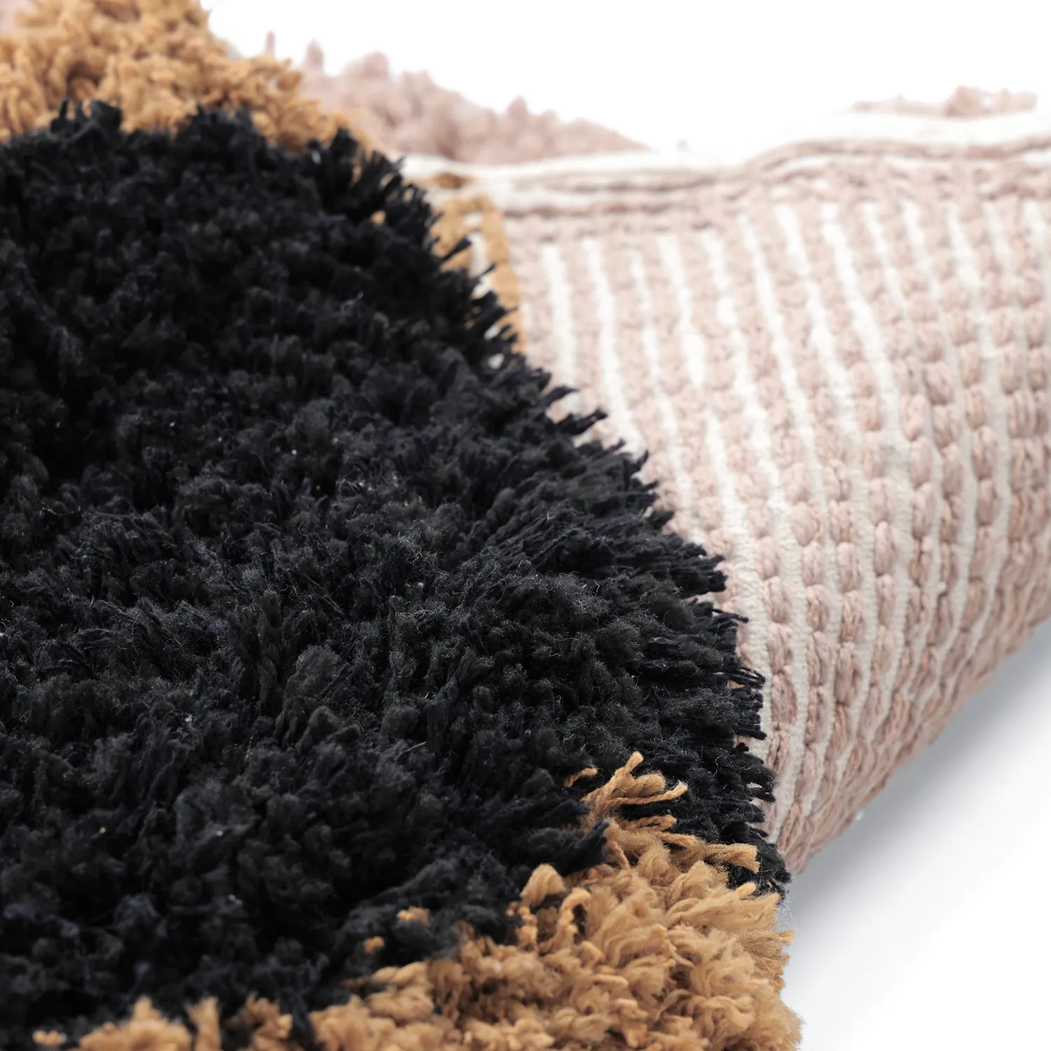 Okrągły dywan - Cefalu Natural Cotton Shaggy (wielokolorowy)