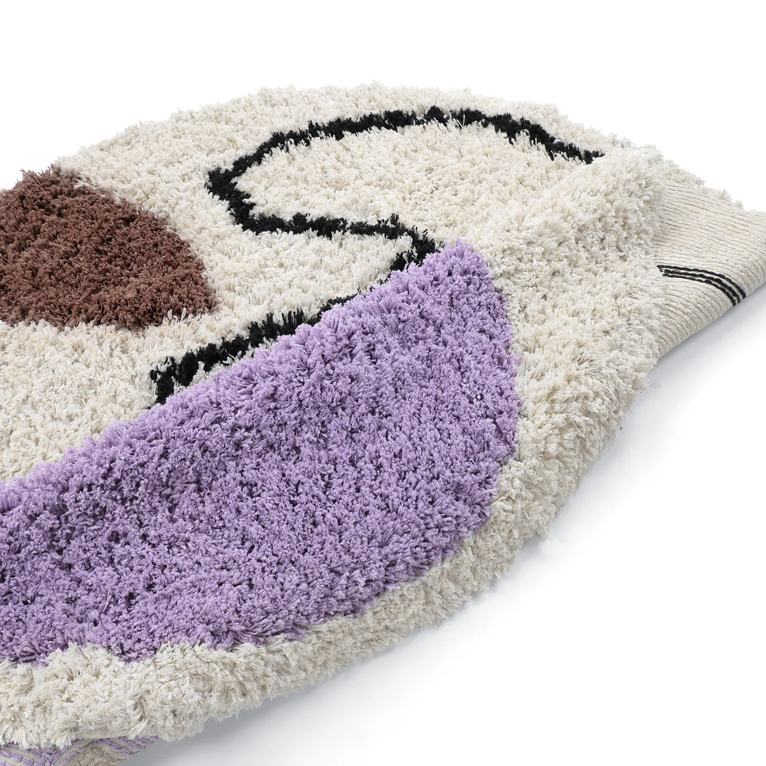 Okrągły dywan - Naousa Natural Cotton Shaggy (wielokolorowy)