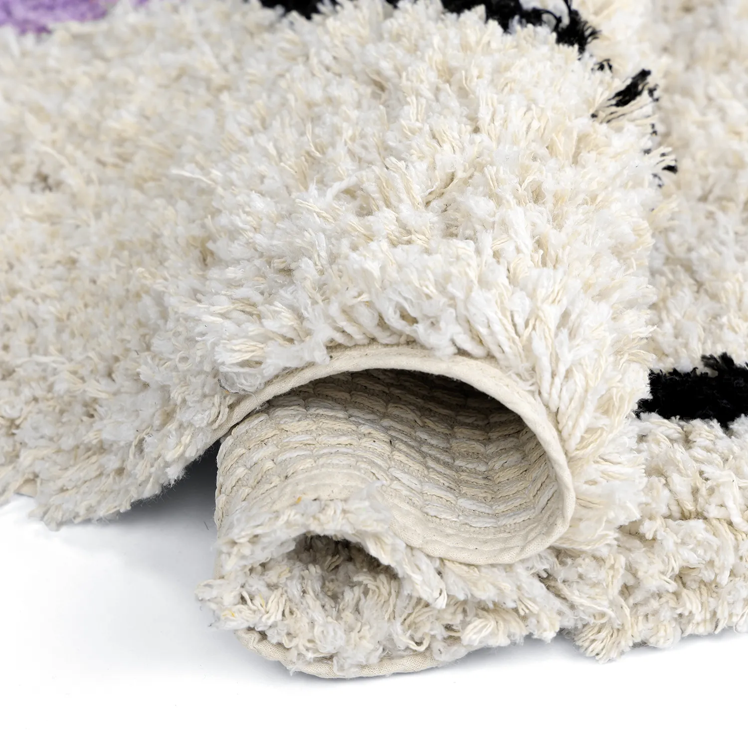 Okrągły dywan - Naousa Natural Cotton Shaggy (wielokolorowy)