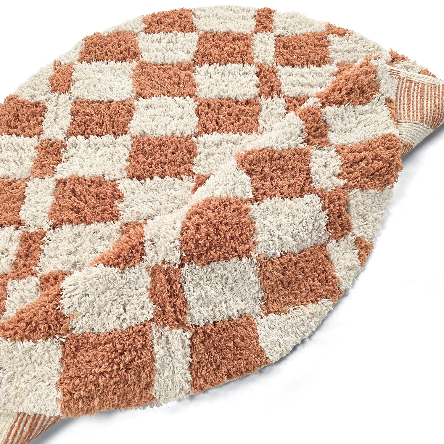 Okrągły dywan - Atrani Natural Cotton Shaggy (pomarańczowy)