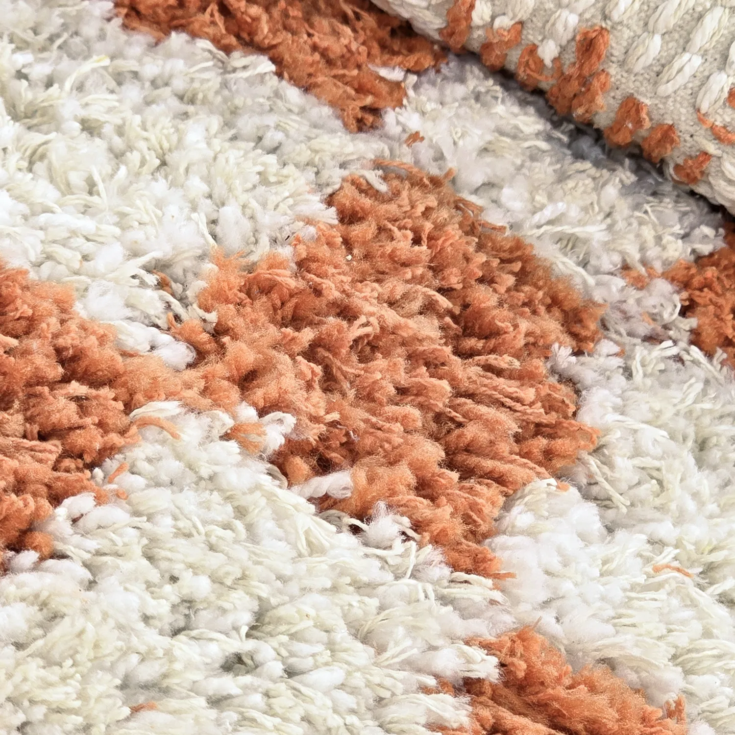 Okrągły dywan - Atrani Natural Cotton Shaggy (pomarańczowy)