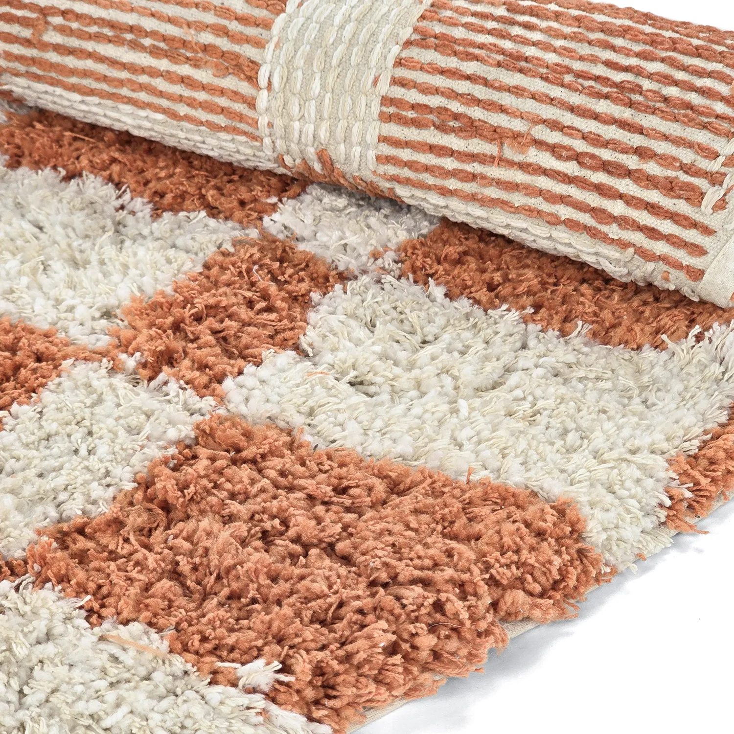 Okrągły dywan - Atrani Natural Cotton Shaggy (pomarańczowy)