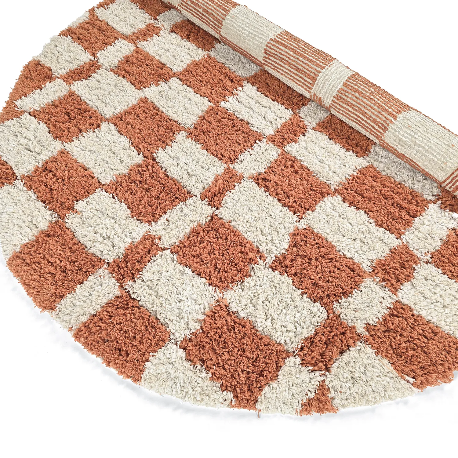 Okrągły dywan - Atrani Natural Cotton Shaggy (pomarańczowy)