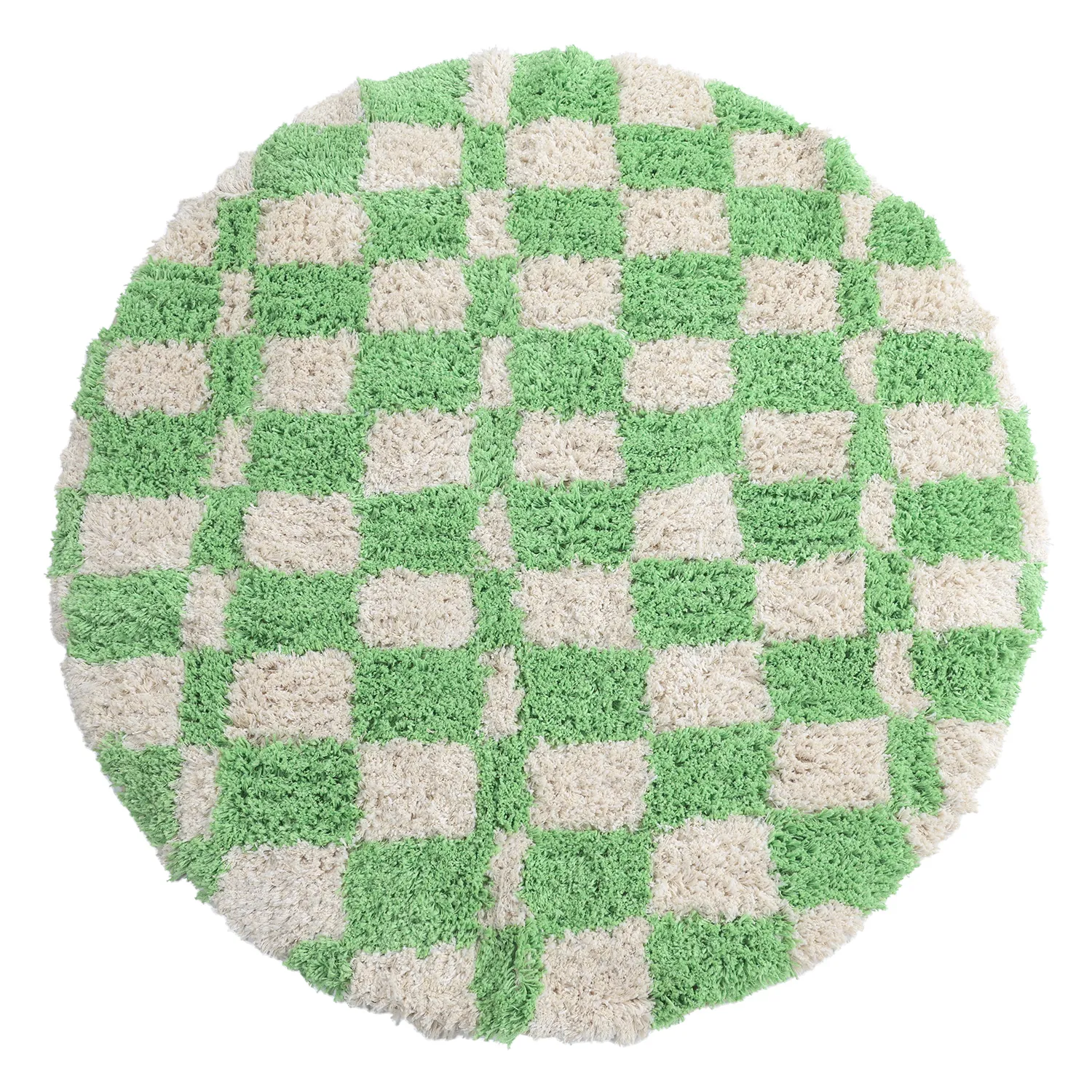 Okrągły dywan - Atrani Natural Cotton Shaggy (zielony)