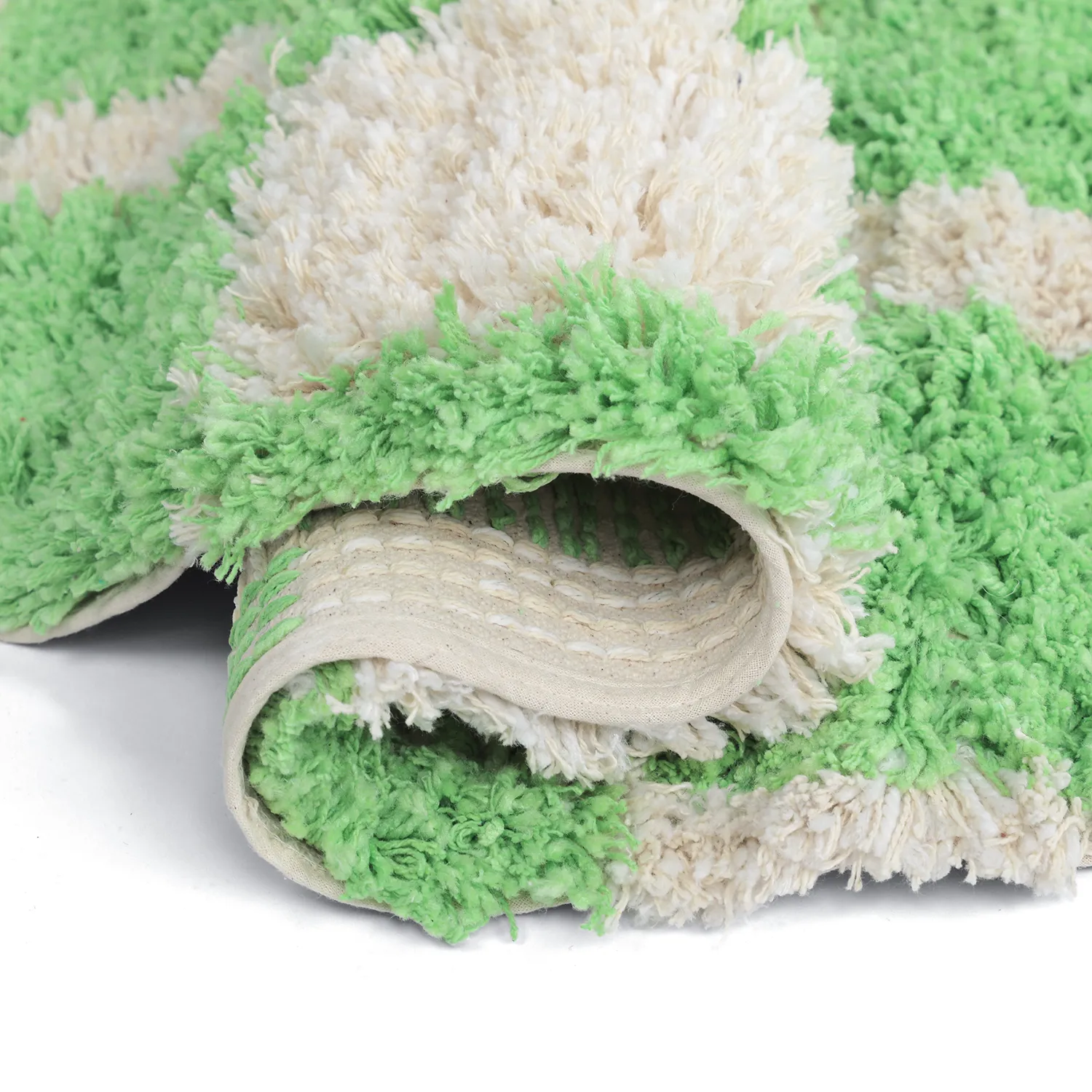 Okrągły dywan - Atrani Natural Cotton Shaggy (zielony)